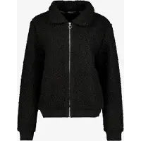 TwoDay dames teddy bomber jas zwart maat XS