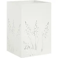 vidaXL Plantenbak Wit 50 x 50 x 75 cm Koudgewalst staal
