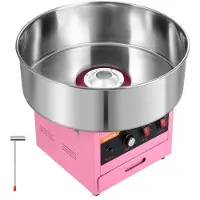 Vevor Suikerspinmachine 1000W Elektrische Suikerspinmachine Roze voor Verjaardagsfeestjes en Familiebijeenkomsten