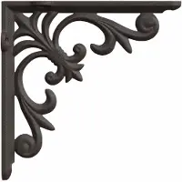 vidaXL Wandplankbeugels 12 st Antiek Bruin 14,5 x 14,5 x 3 cm Staal
