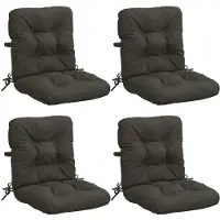 vidaXL 4-delige hoogrugkussen VIANEN 4 st 100% Polyester Antraciet