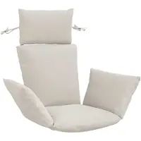 vidaXL Adirondack Kussen PUTTEN 100% Polyester Wit 60 x 145 x 10 cm