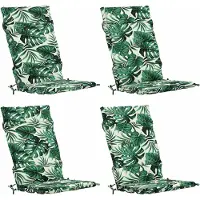 vidaXL Kussen voor stoel met hoge rug GEMERT 4 st 100% Polyester