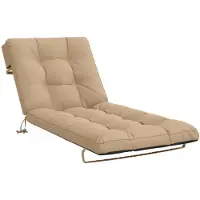 vidaXL Ligstoel Kussen VIANEN 100% Polyester Zand 200 x 80 x 8 cm