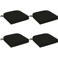 vidaXL 4-delige zitkussens SOEST 4 st 100% Polyester Zwart