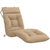 vidaXL Ligstoel Kussen VIANEN 100% Polyester Zand 200 x 60 x 8 cm