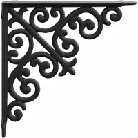 vidaXL Wandplankbeugels 12 st Zwart 9,5 x 9,5 x 3 cm Staal