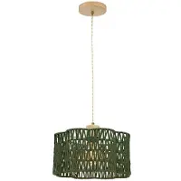 Olucia - MICKEY - Hanglamp - Groen / Geel - Vorm: Rond