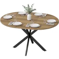HOMCOM Eettafel Uitschuifbaar, 100/135 x 100 cm, Eettafel voor 6 personen, Bruin