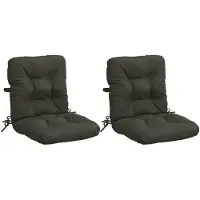 vidaXL 2-delige hoogrugkussen VIANEN 2 st 100% Polyester Antraciet