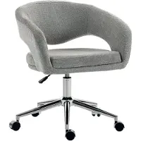 HOMCOM -bureaustoel - Chenille (100% polyester) - 61,5 x 56 x 84 cm - Grijs