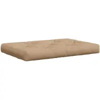vidaXL Pallet Zitkussen VIANEN 100% Polyester Zand 120 x 60 x 12 cm