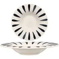 Bonna Pastabord lavis black porselein 28 cm (490cc) set van 2