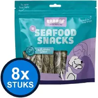 Braaaf 8x Seafood Salmon Roll Sticks 12 cm - Hondensnack - 175g