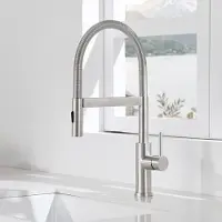 CECIPA MAX Magnetische keukenkraan - Hoge uitloop - 360° Draaibereik - Met Uittrekbare Handdouche - 2 straalstanden - Chroom