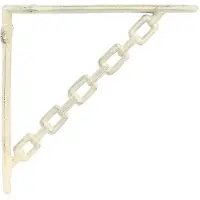 vidaXL Wandplankbeugels 12 st Antiek wit 10,5 x 10,5 x 3 cm Staal