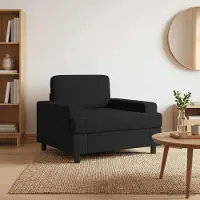 vidaXL Fauteuil Zwart Stof