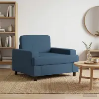 vidaXL Fauteuil Blauw Stof