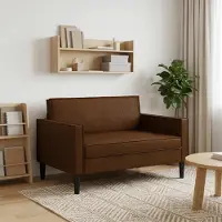 vidaXL XXL-fauteuil Bruin Kunst Suède Leer