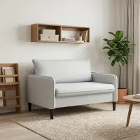 vidaXL XL fauteuil Lichtgrijs fluweel