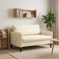 vidaXL XXL fauteuil Crèmekleurig fluweel