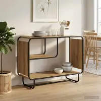 vidaXL Dressoir Artisanaal eiken 93.5 x 37.5 x 64.5 cm Bewerkt hout