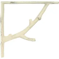 vidaXL Wandplankbeugels 12 st Antiek wit 14 x 14 x 4 cm Staal