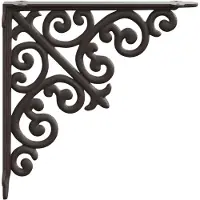 vidaXL Wandplankbeugels 12 st Antiek Bruin 9,5 x 9,5 x 3 cm Staal