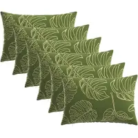 vidaXL Kussensloop 6 st HEERLEN Blad Design 40 x 60 cm Polyester