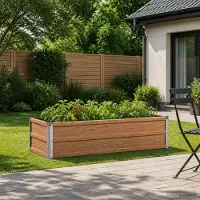 vidaXL Verhoogde Tuinbak Houten Bruin 100 x 40 x 24 cm