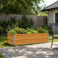 vidaXL Verhoogde Tuinbak Naturel 100 x 40 x 24 cm koudgewalst staal