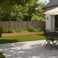vidaXL Verhoogde Tuinbak Naturel 400 x 40 x 24 cm koudgewalst staal