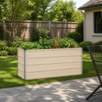 vidaXL Verhoogde Tuinbak Ivoor 100 x 40 x 55 cm koudgewalst staal