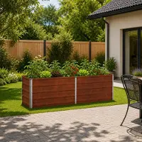 vidaXL Verhoogde Tuinbak Roestig 160 x 40 x 55 cm corton