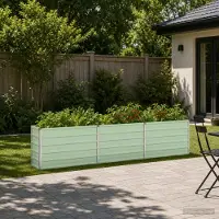 vidaXL Verhoogde Tuinbak Pastelgroen 240 x 40 x 55 cm
