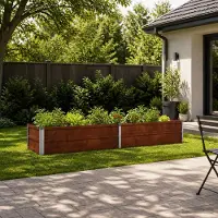 vidaXL Verhoogde Tuinbak Roestig 160 x 40 x 24 cm corton