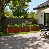 vidaXL Verhoogde Tuinbak Roestig 480 x 80 x 55 cm corton