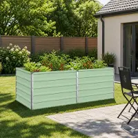vidaXL Verhoogde Tuinbak Pastelgroen 160 x 80 x 55 cm