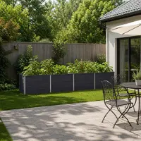 vidaXL Verhoogde Tuinbak Antracietkleurig 320 x 80 x 55 cm