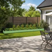 vidaXL Verhoogde Tuinbak Pastelgroen 600 x 80 x 24 cm