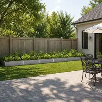 vidaXL Verhoogde Tuinbak Grijs 600 x 80 x 24 cm koudgewalst staal