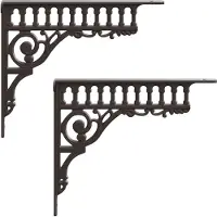 vidaXL Wandplankbeugels 2 st Antiek Bruin 27.5 x 23 x 4 cm Staal