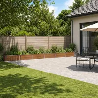vidaXL Verhoogde Tuinbak Houten Bruin 600 x 40 x 24 cm