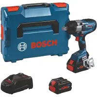 Bosch GDS 18V-1050 HC Professional accu-slagmoersleutel 18 V 1050 Nm 3/4" BITURBO (06019J8202) + 2x accu 8,0 Ah + oplader + L-Boxx