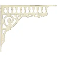 vidaXL Wandplankbeugels 12 st Antiek wit 27.5 x 23 x 4 cm Staal