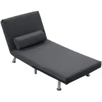 MODFU - Relaxfauteuil - Met Bedfunctie - Verstelbare Rugleuning - Donkergrijs