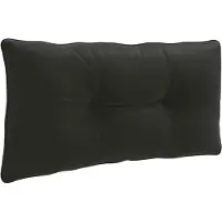 vidaXL Rugkussen PUTTEN 100% Polyester Zwart 70 x 40 x 10 cm