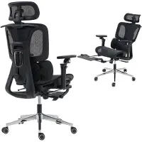 HOMCOM -bureaustoel-mesh-67 x 71 x 133 cm-zwart
