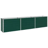 vidaXL Verhoogde Tuinbak Groen 240 x 40 x 55 cm koudgewalst staal