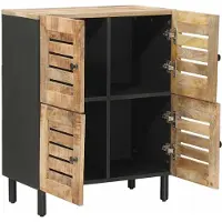 vidaXL Opbergkasten Naturel 60 x 33 x 75 cm Massief Mango Hout
